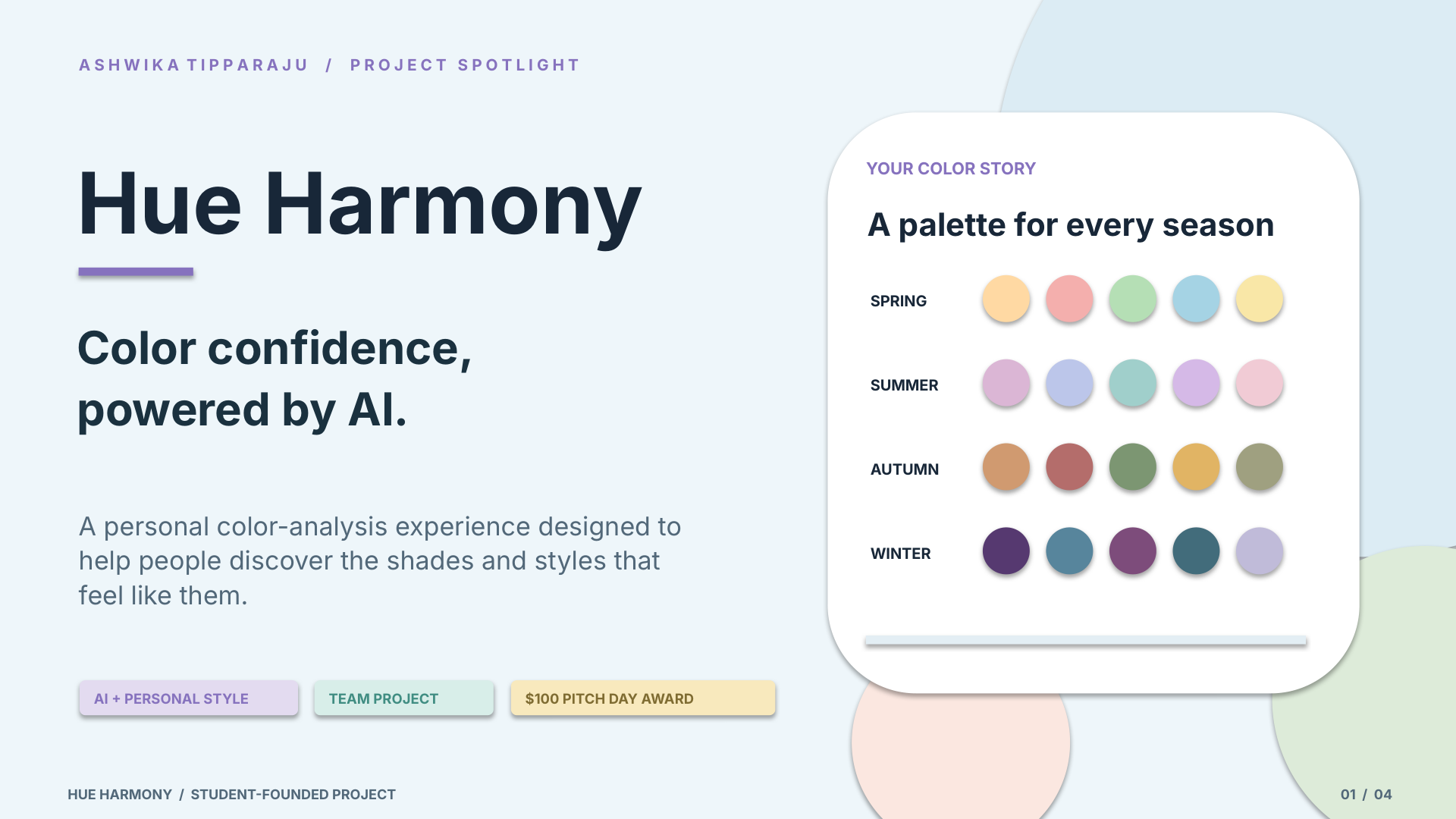 Hue Harmony color analysis project presentation