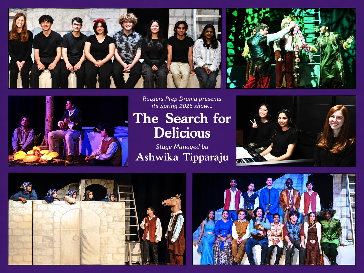 The Search for Delicious theatre production collage