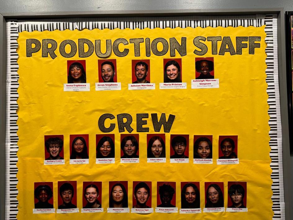 Theatre production staff and crew display